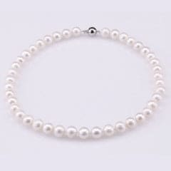 Colar Pérola Natural Agua Doce 10mm Fecho  Prata 925 ZZ005  Natural Pearls Necklace 10mm