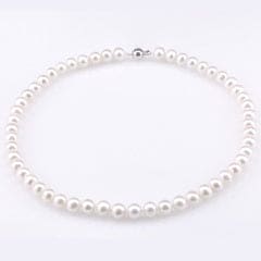 Colar Pérolas Natural Agua Doce 8mm Fecho Prata 925  ZZ007 Natural Pearls Necklace  8mm