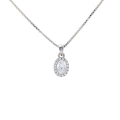 Colar Moissanite Oval Delicado  XYN101334