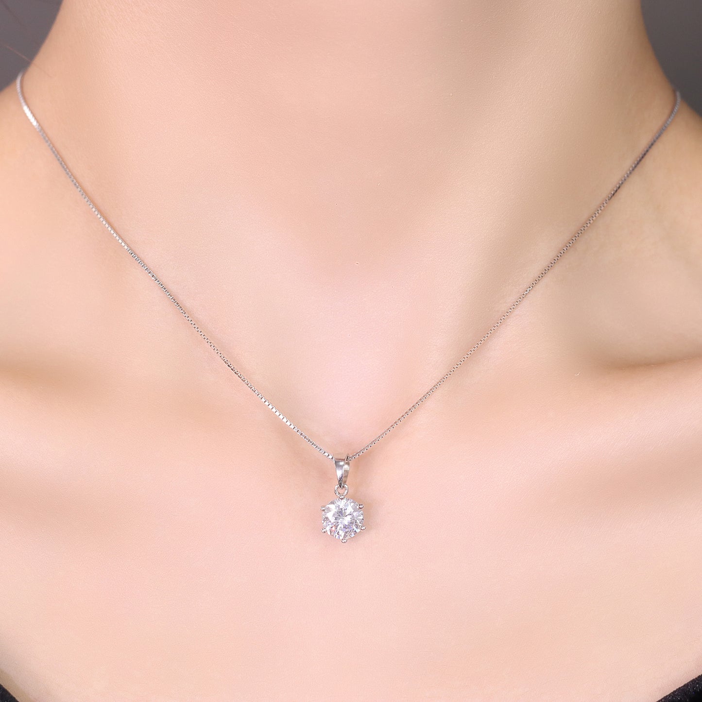 Colar Ponto De Luz Moissanite - Prata 925