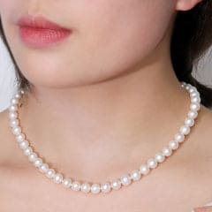 Colar Pérolas Natural Agua Doce 8mm Fecho Prata 925  ZZ007 Natural Pearls Necklace  8mm