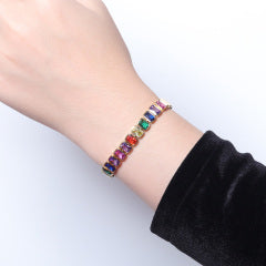 Pulseira Colorida Cravação Inglesa 18+5cm   - XYS101211