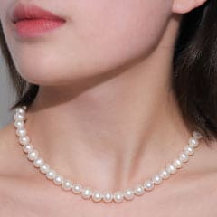 Colar Pérola Natural Agua Doce 9mm Fecho Prata 925  ZZ004 Natural Pearls Necklace 9mm