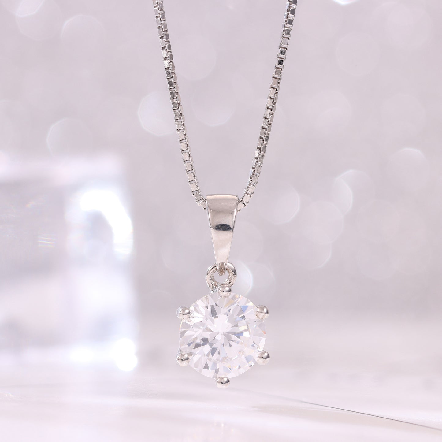 Colar Ponto De Luz Moissanite - Prata 925