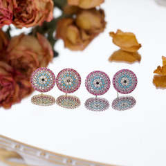 Brinco Mandala Colorida earrings  XYE104264