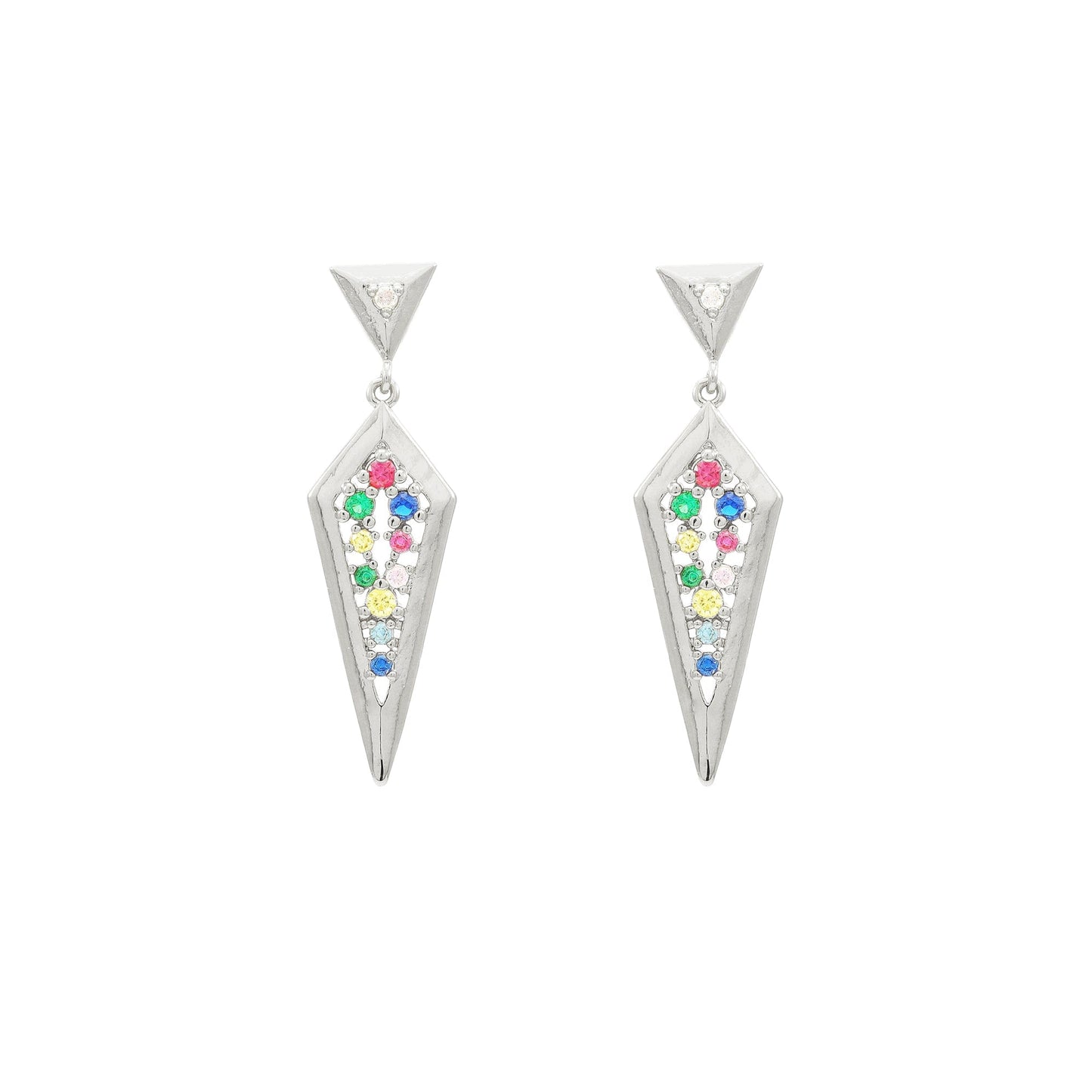 DESC-  Brinco Losangulo Colors  XYE103142 earring