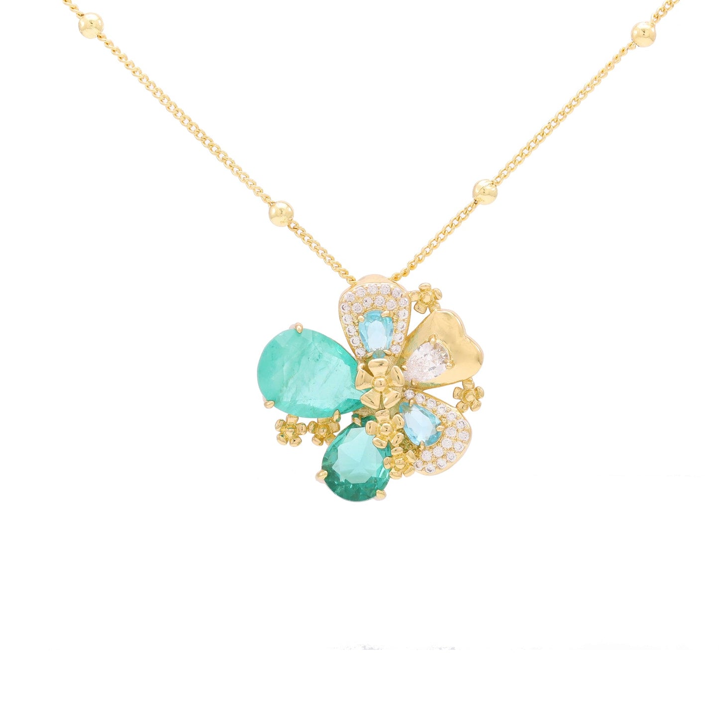 Colar Fusion Gotas  Flor XYS101181 necklace