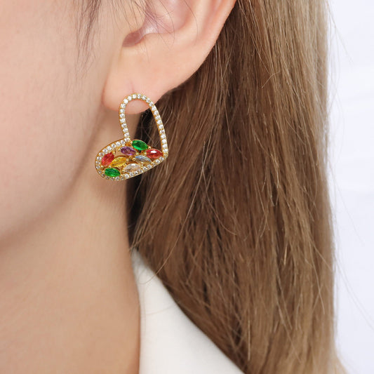 Brinco Coração  Charme & Elegância XYE104582 earring