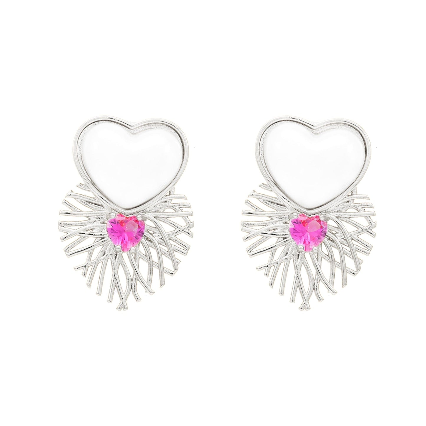 Brinco Coração Madre Pérola XYE104576 earring