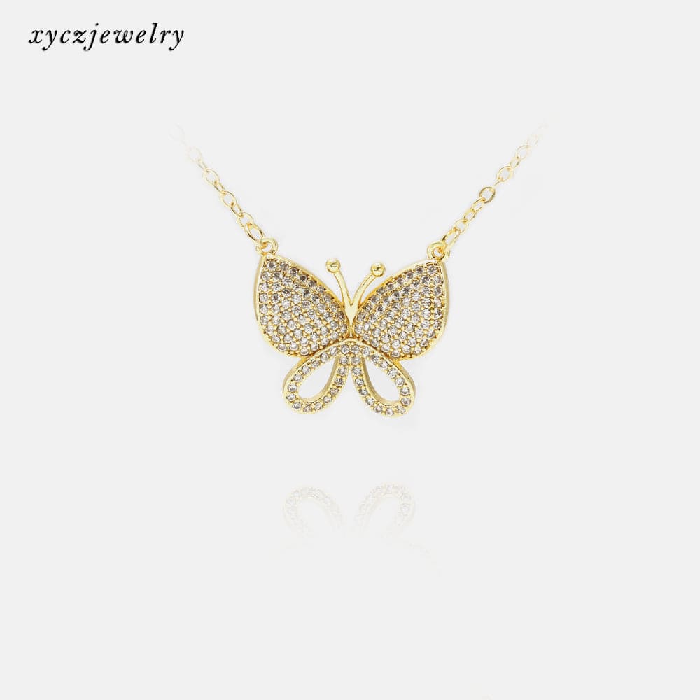 BRUTO-Colar com pingente Borboleta Premium XYS100965 吊坠+链条   VENDIDO SEPARADAMENTE necklace