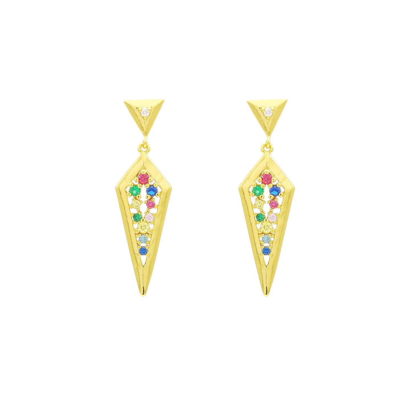 DESC-  Brinco Losangulo Colors  XYE103142 earring