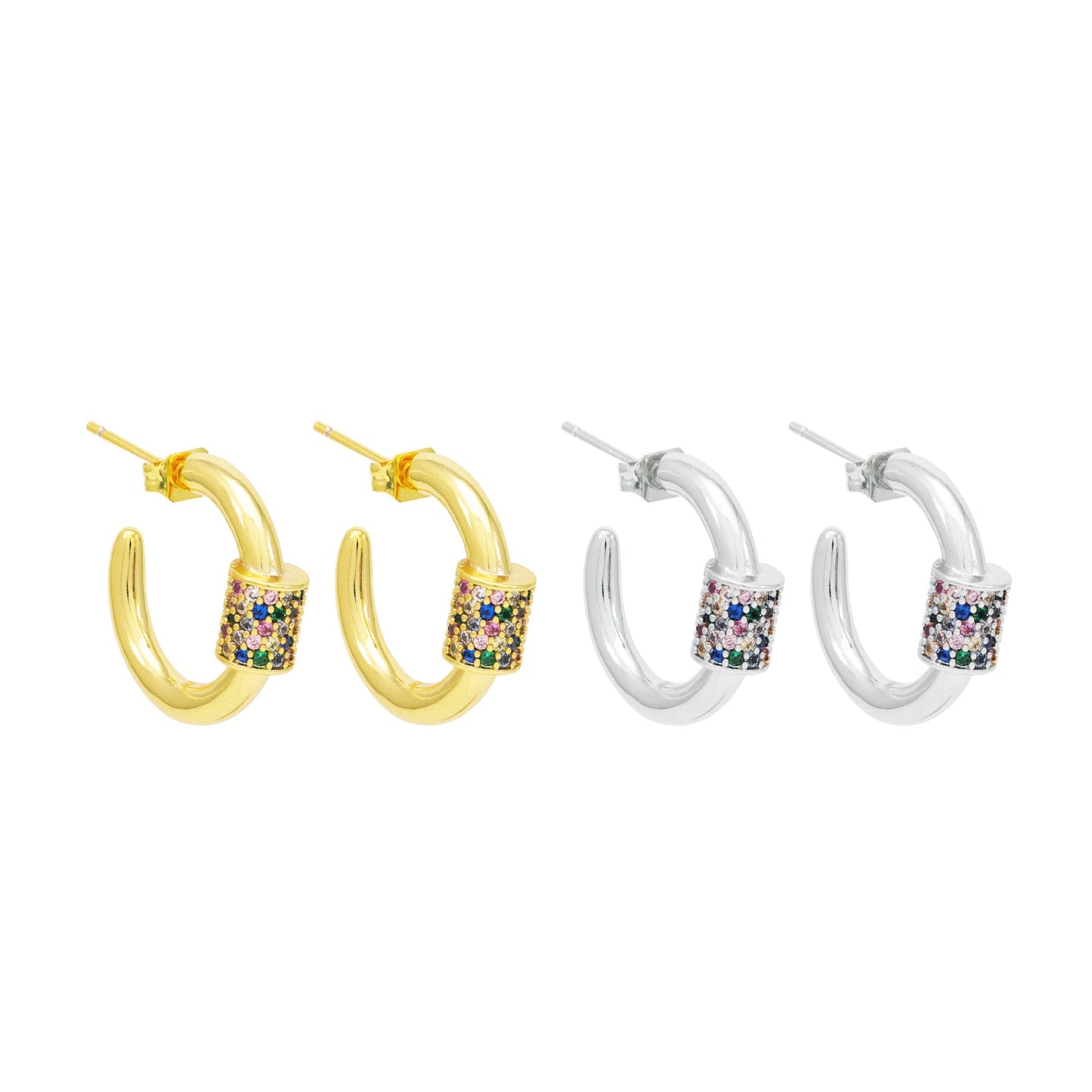 DESC-Meia Argola  Colors  XYE104586 earring