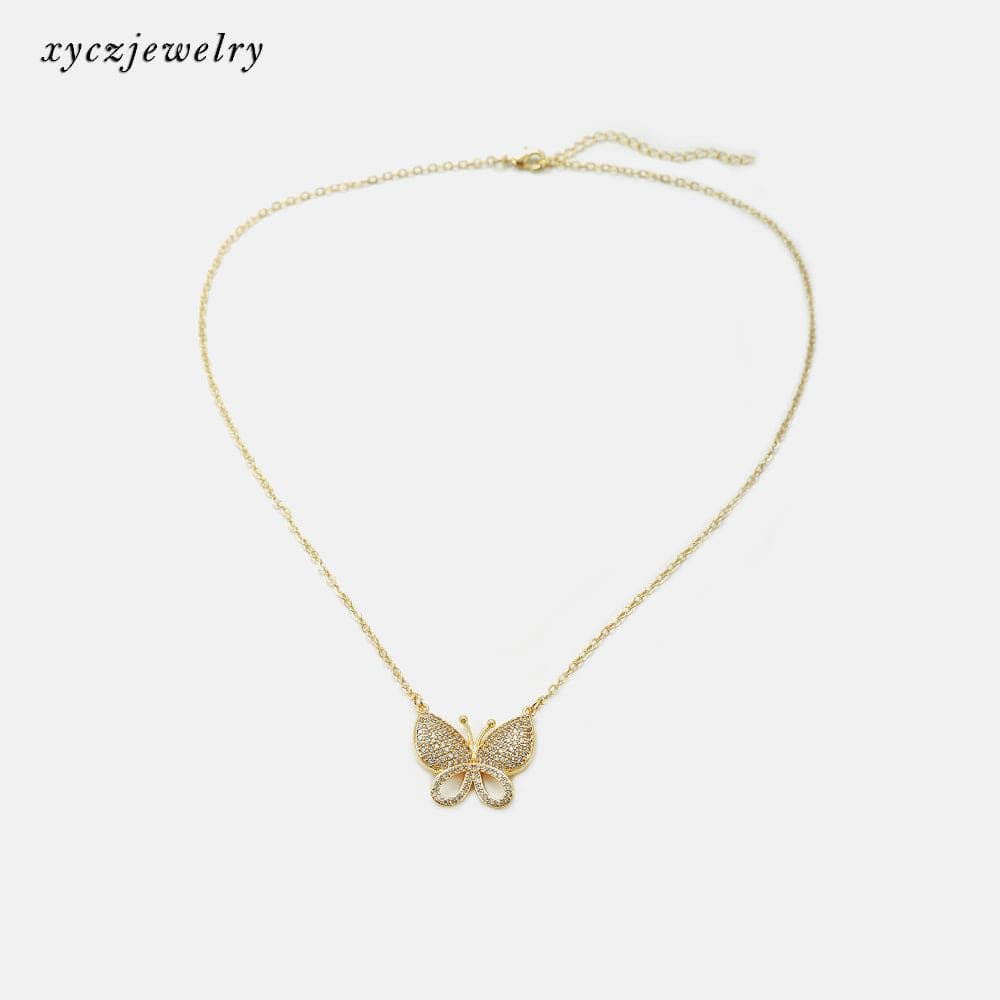 BRUTO-Colar com pingente Borboleta Premium XYS100965 吊坠+链条   VENDIDO SEPARADAMENTE necklace