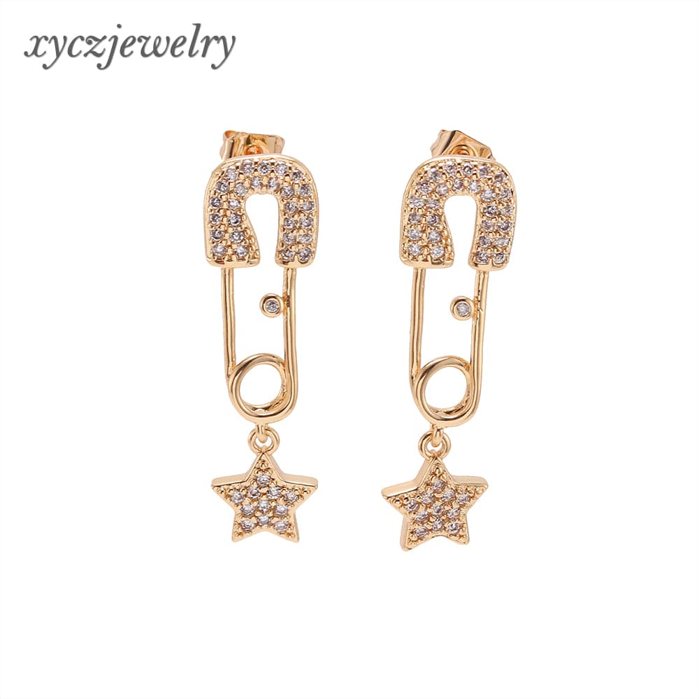 DESC - Brinco Estrela Alfinete XYE103088 earring