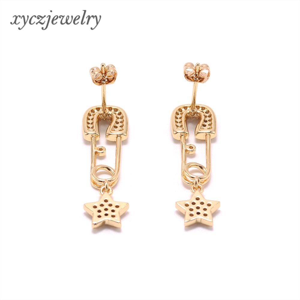 DESC - Brinco Estrela Alfinete XYE103088 earring